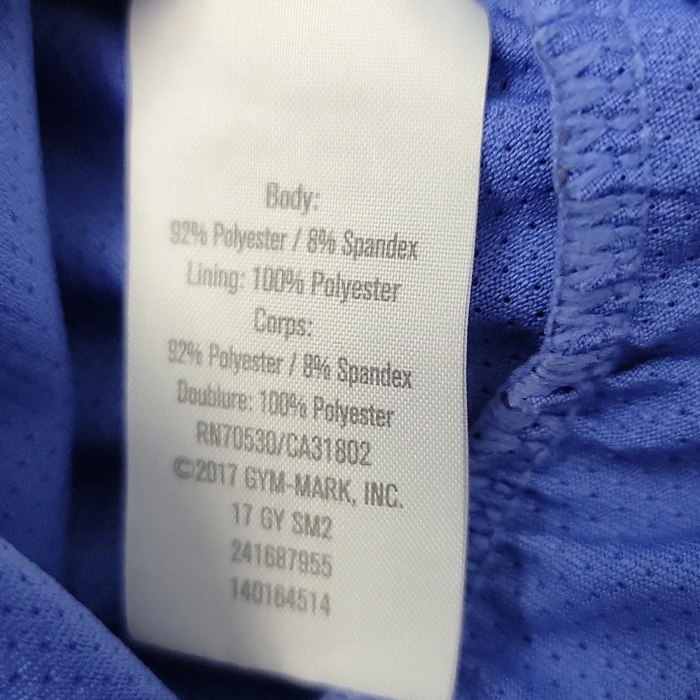 Gymgo Girls Top Blue Sleeveless Tiered Ruffle Racerback Size 5